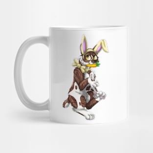 Bobtail BunnyCat: Chocolate Bicolor Tabby (Yellow) Mug